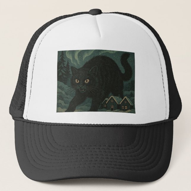 Casquette Chat de Noël islandais Yule  (Devant)