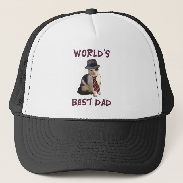 Casquette Chat de papa : Le meilleur papa du monde (Devant)