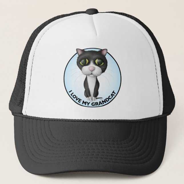 Casquette Chat de smoking - amour d'I mon Grandcat (Devant)