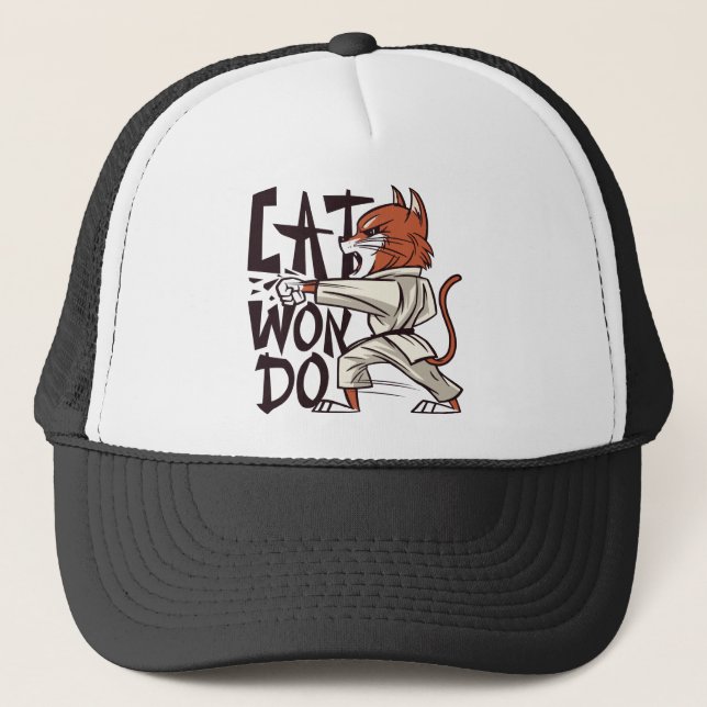 Casquette Chat de Taekwondo  (Devant)