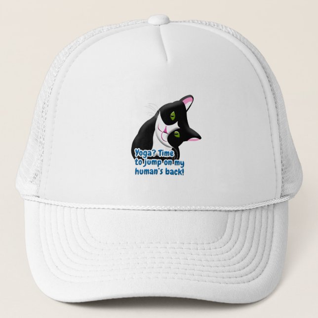 Casquette Chat de Yoga amusant (Devant)