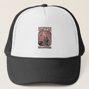 Casquette Chat d'Halloween Hippie Maison Hantée Design Vinta