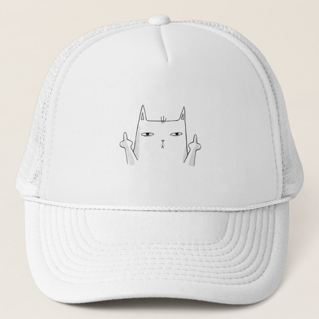 CASQUETTE CHAT DOIGT MOYEN (Devant)