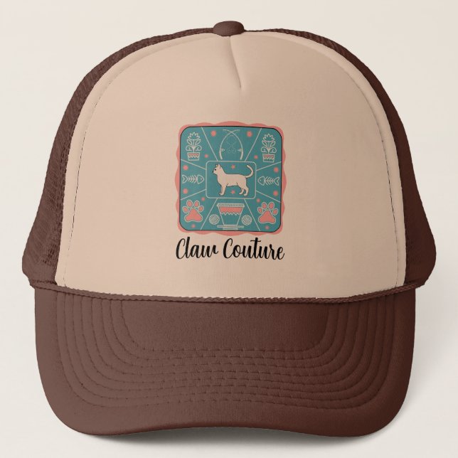 Casquette chat drôle (Devant)