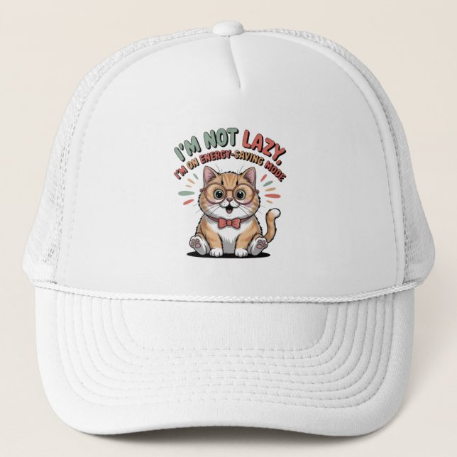Casquette Chat en mode d'économie d'énergie (Devant)