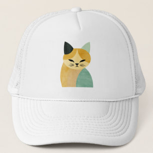 Casquette Chat géométrique minimaliste scandinave moderne