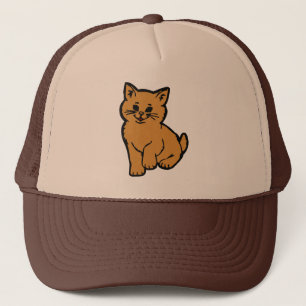 Casquette Chat gonflé - orange
