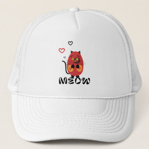 Casquette Chat marron drôle