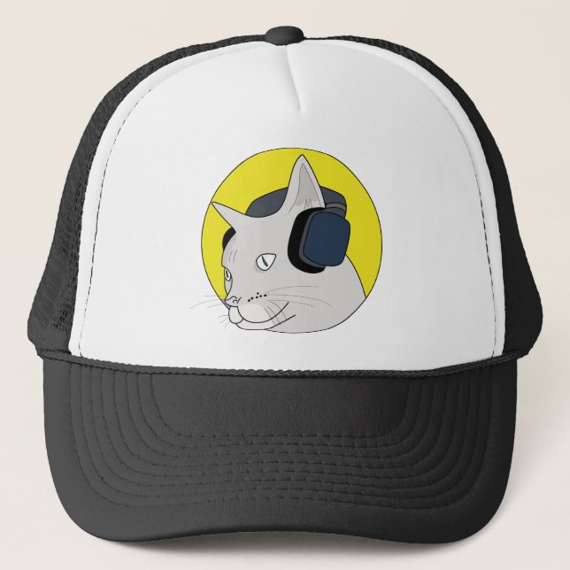 Casquette Chat musical avec casque (Devant)