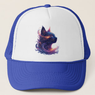 Casquette Chat Mystique dans des Tourbillons Artistiques Vib