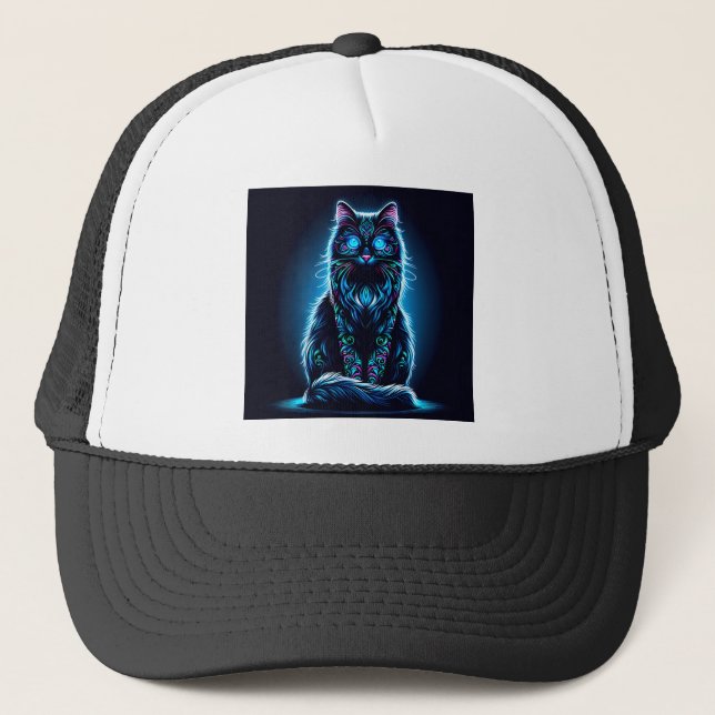 Casquette Chat Néon Fond Vif-97948 (Devant)