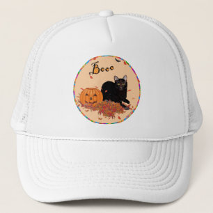 Casquette Chat noir à poil court Halloween