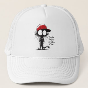 Casquette Chat noir Halloween C'est bon Je vais bien tout