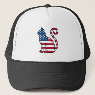 Casquette Chat patriotique gravure vintage vecteur design_1