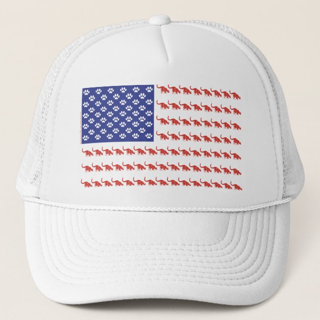 Casquette Chat patriotique/USA (Devant)