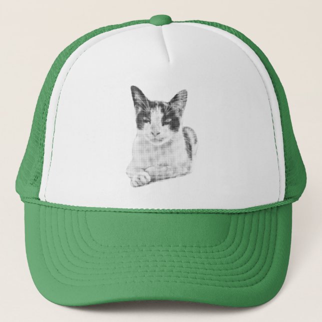 Casquette Chat Rétro en Simili-Niveau (Devant)