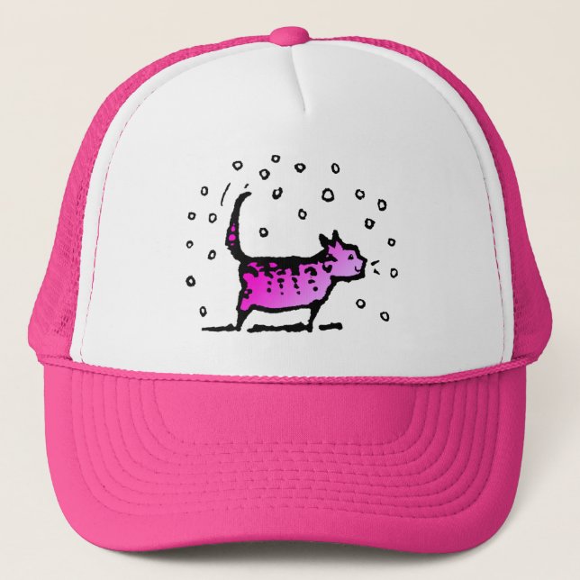 Casquette Chat rose assez Girly mignon (Devant)
