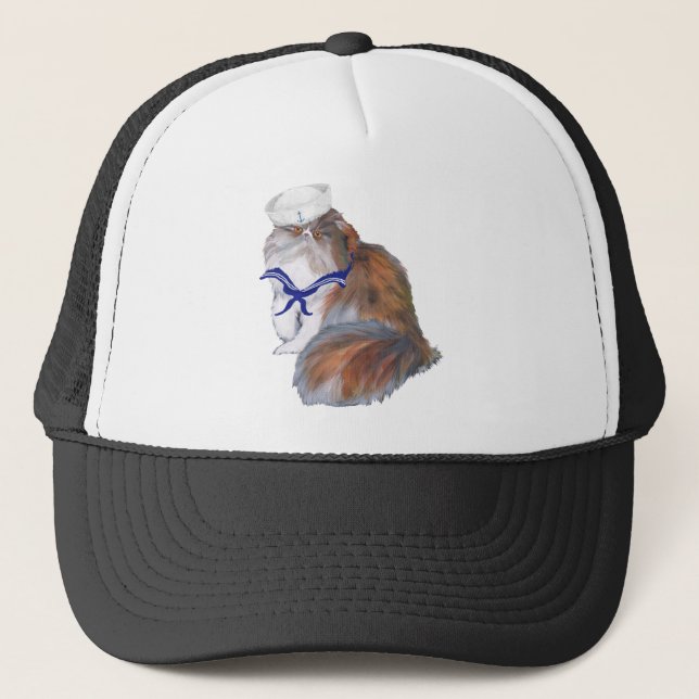 Casquette Chat Sailor Persan Calico (Devant)