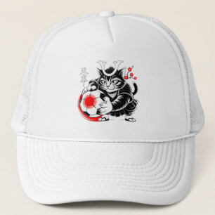 Casquette Chat Samouraï Stylé Japon Football Pour Les Fans D