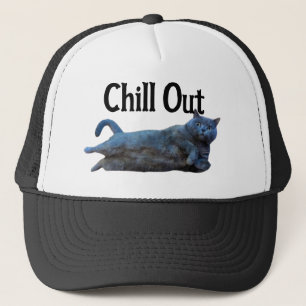 Casquette Chat Shorthair britannique allongé sur le côté de 
