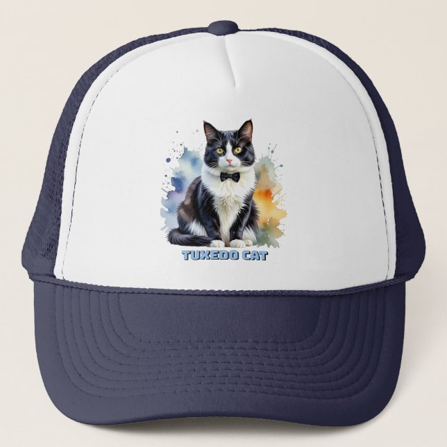 Casquette Chat smoking élégant (Devant)