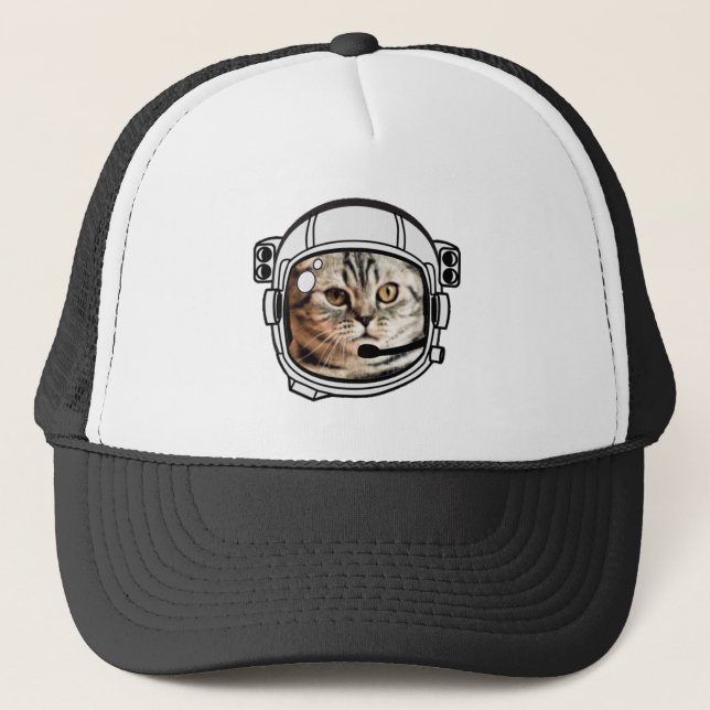 Casquette Chat spatial (Devant)