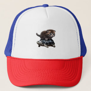 Casquette Chat sur tortue