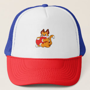 Casquette Chat tigre à l'amour avec coeur.PNG