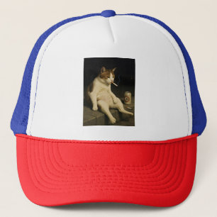 Casquette Chaton Cigarette Drôle Chat Fumeur Mème Génération