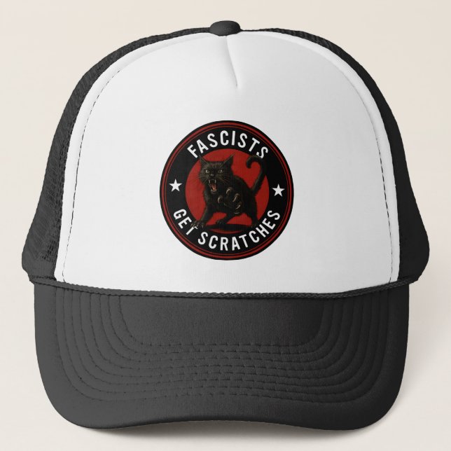 Casquette Chats Contre les Fascistes (Devant)