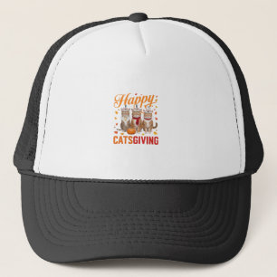 Casquette Chats de Happy Catsgiving Halloween Thanksgiving C
