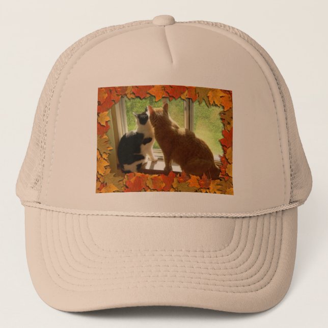 Casquette Chats Tabby Orange d'automne (Devant)