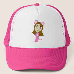 Casquette chatte rose fille