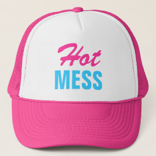 Casquette chaud rose de camionneur de désordre