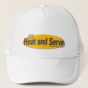 Casquette Chauffage et servir le texte noir Gfx
