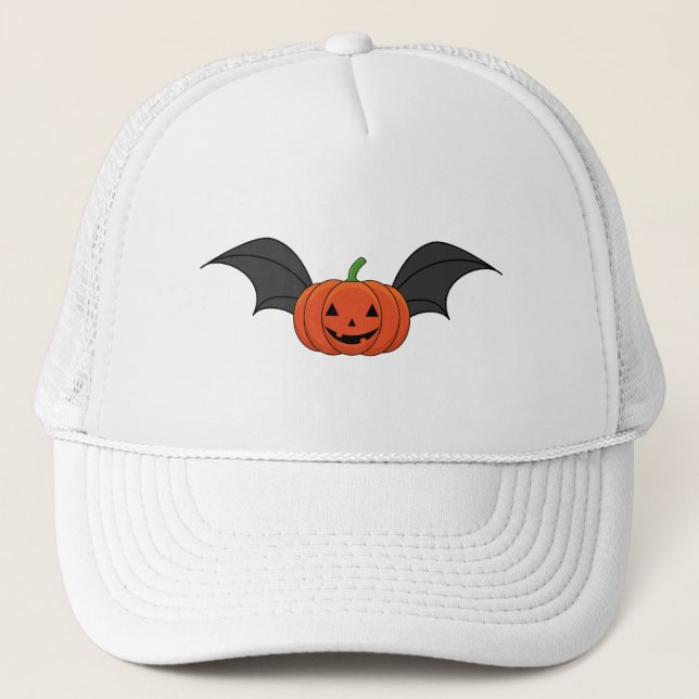 Casquette Chauve-souris de citrouille d'Halloween (Devant)