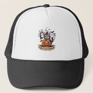 Casquette Chauves-souris Chats Citrouilles Halloween Sorcièr