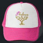 Casquette Chebrew Menorah Arbre de vie<br><div class="desc">Shebrew version en hébreu féminin.</div>