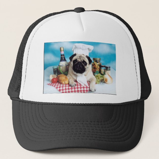 Casquette Chef chien carlin (Devant)