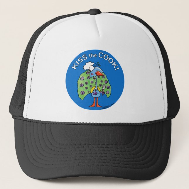 Casquette Chef Peacock, Kiss the Cook ! (Devant)