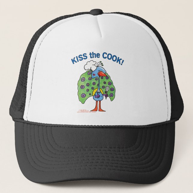 Casquette Chef Peacock, Kiss the Cook ! (Devant)