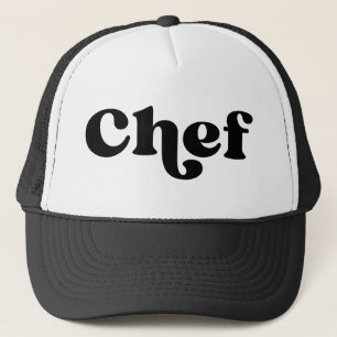 Casquette Chef rétro noir et blanc
