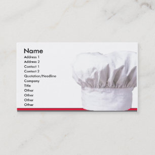 Casquette Chefs sur Carte de visite