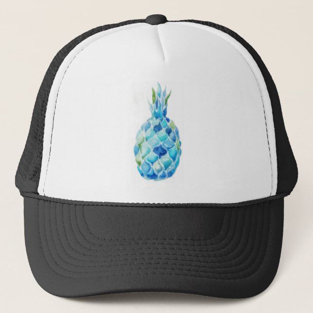Casquette Chemise de conception d'ananas d'aquarelle (Devant)