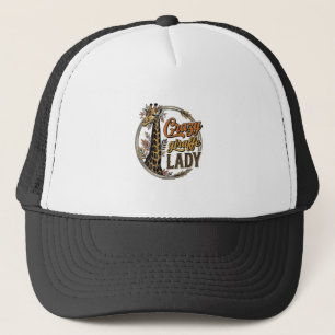Casquette Chemise de conception de girafe folle de dame grav