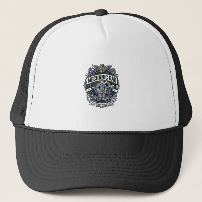 Casquette Chemise de Mécanicien de la Fête des Pères Papa Dr (Devant)
