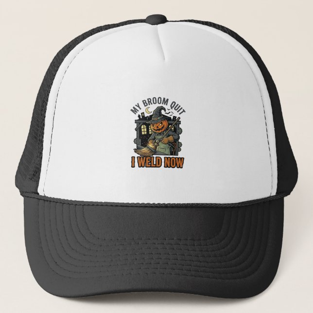 Casquette Chemise de Soudure Halloween Dessin de Balai de So (Devant)