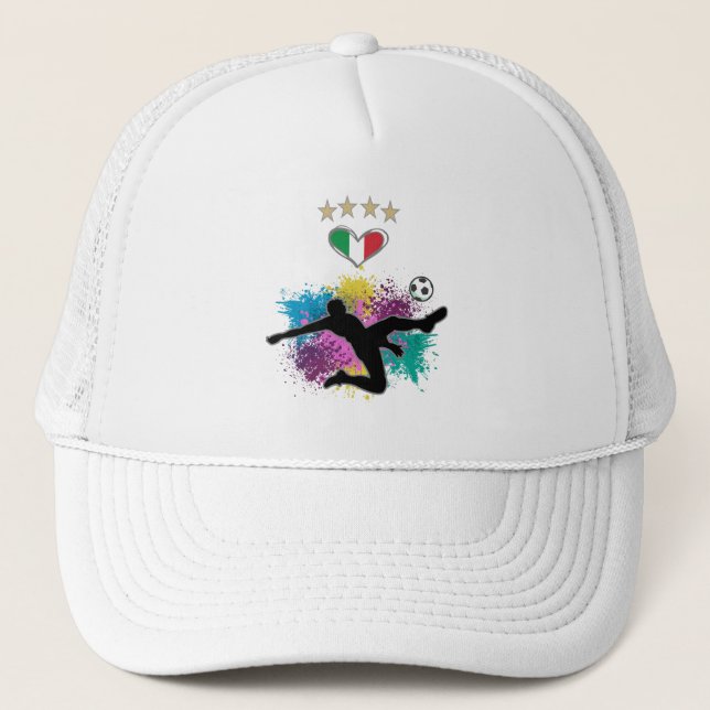 Casquette Chemise de supporter de football de l'Italie Drape (Devant)