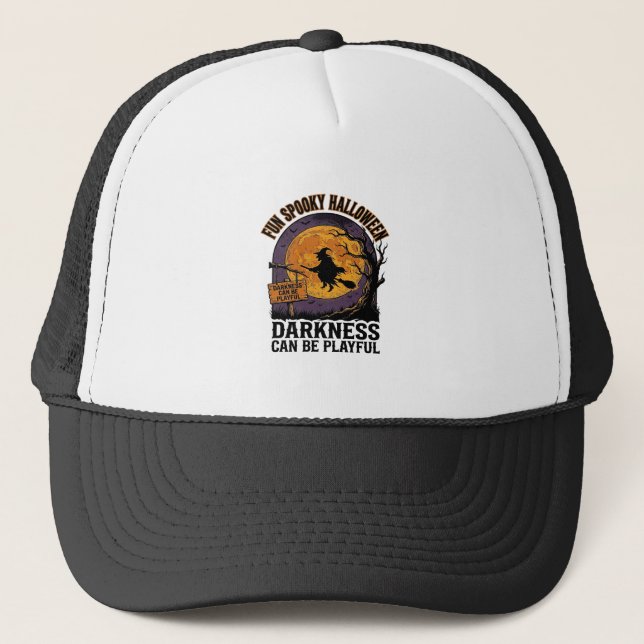 Casquette Chemise de ténèbres d'Halloween Design de sorcière (Devant)
