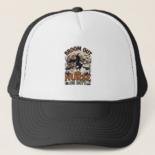 Casquette Chemise d'infirmière Halloween Dessin de balai de